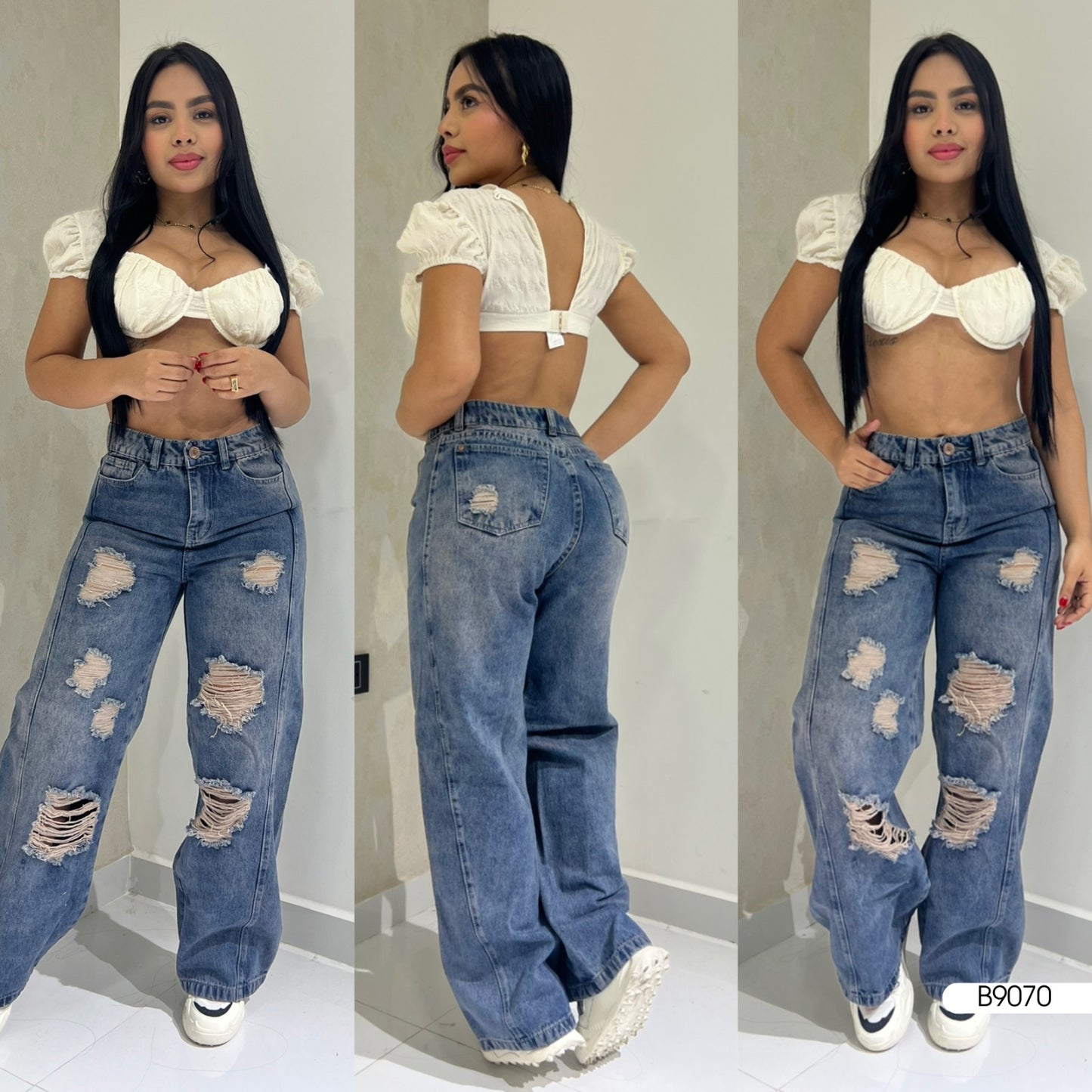 JEANS CARGO DAMA 9070