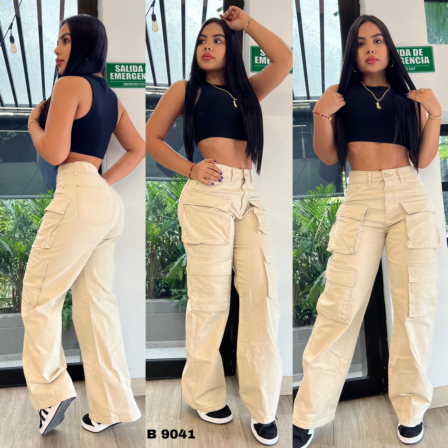 JEANS CARGO DAMA 9041