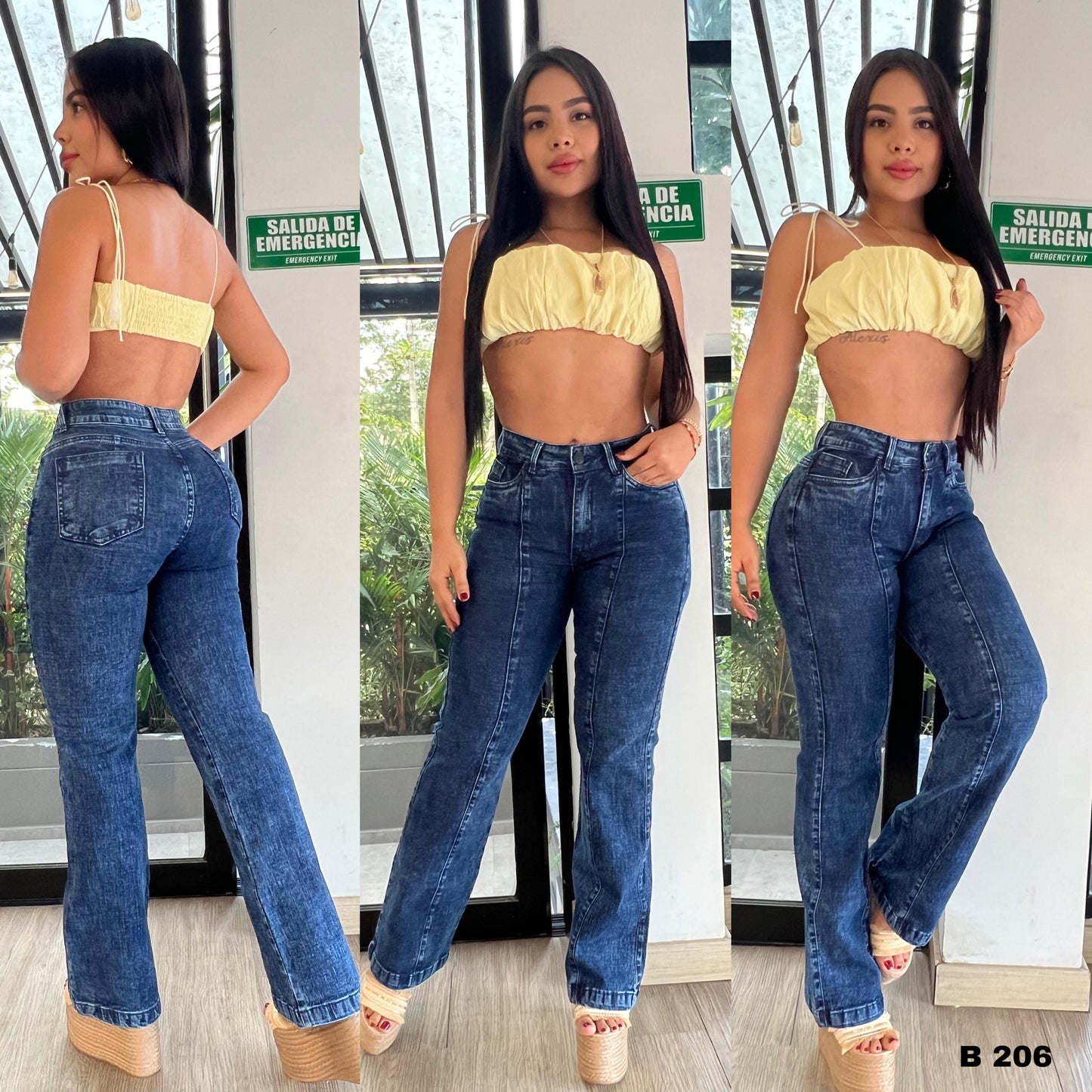 JEANS BOTA CAMPANA DAMA Stretch 206