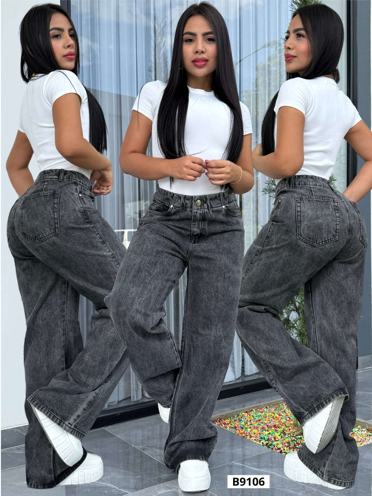 JEANS CARGO DAMA 9106