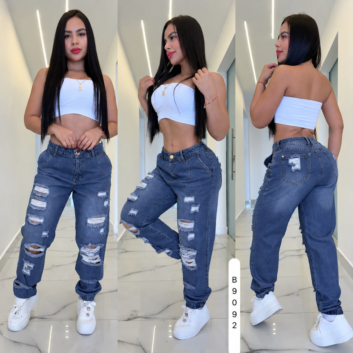 JEANS CARGO DAMA 9092
