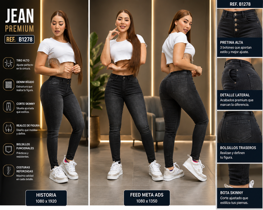 JEANS  DAMA Stretch 1278