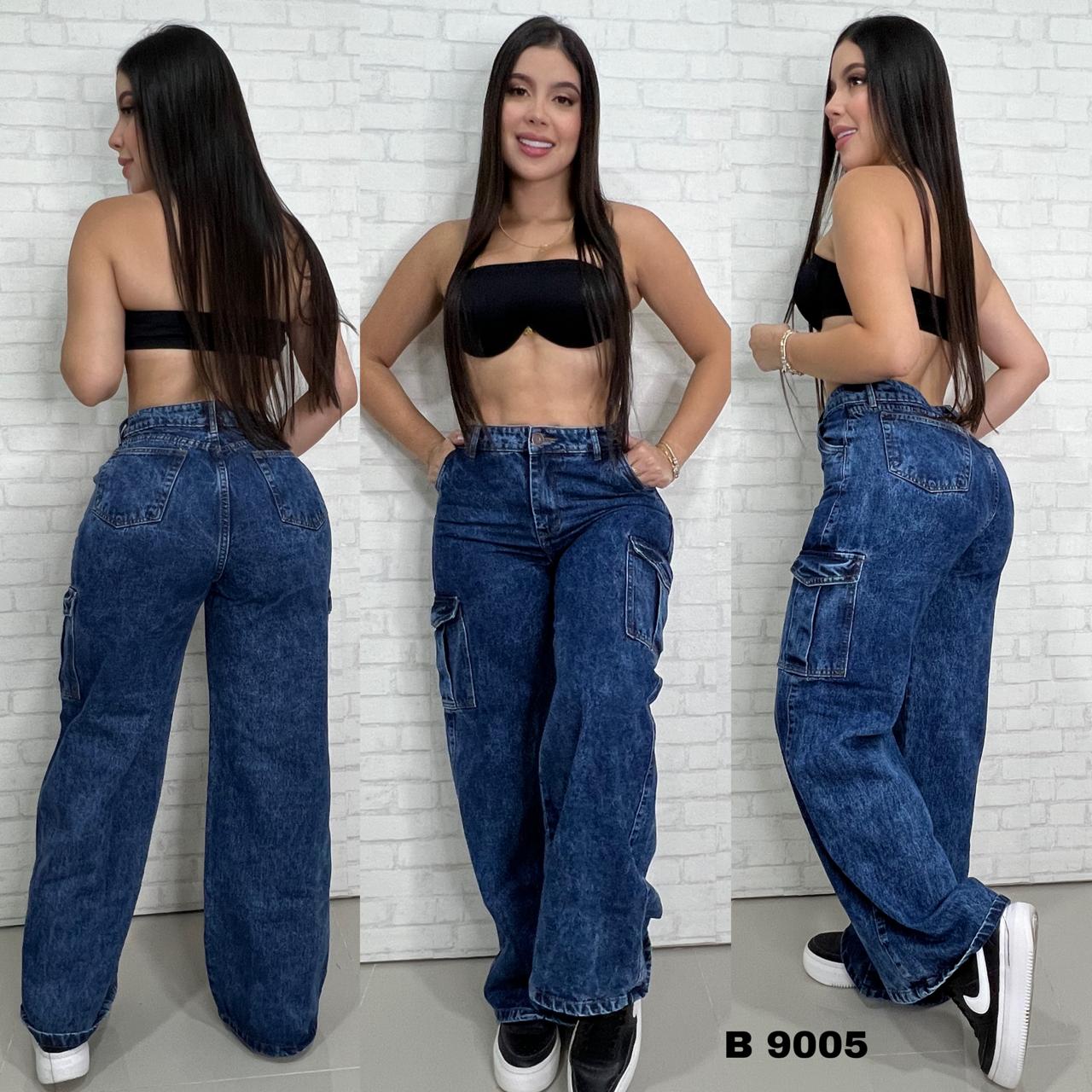 JEANS CARGO DAMA  9005