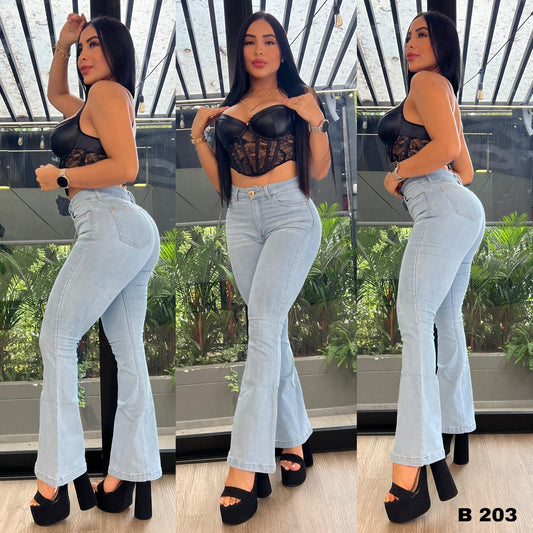 JEANS  BOTA CAMPANA DAMA Stretch 203