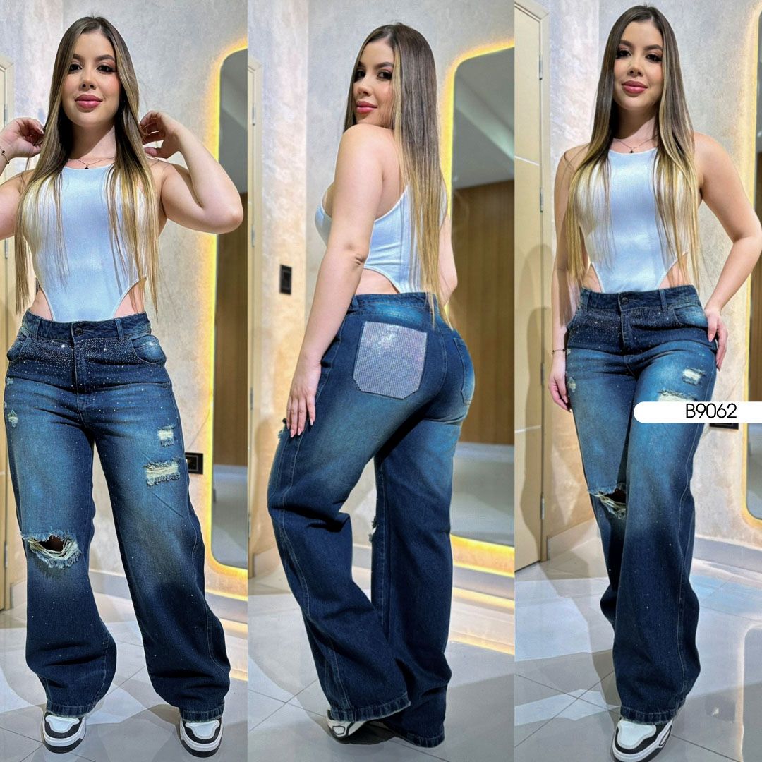 JEANS CARGO DAMA  9062