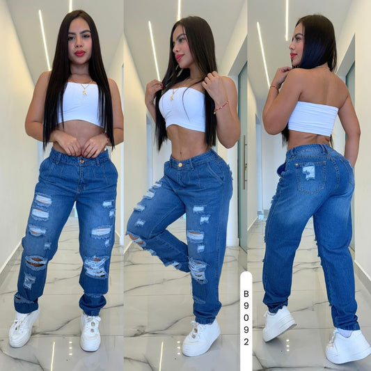 JEANS CARGO DAMA  9092