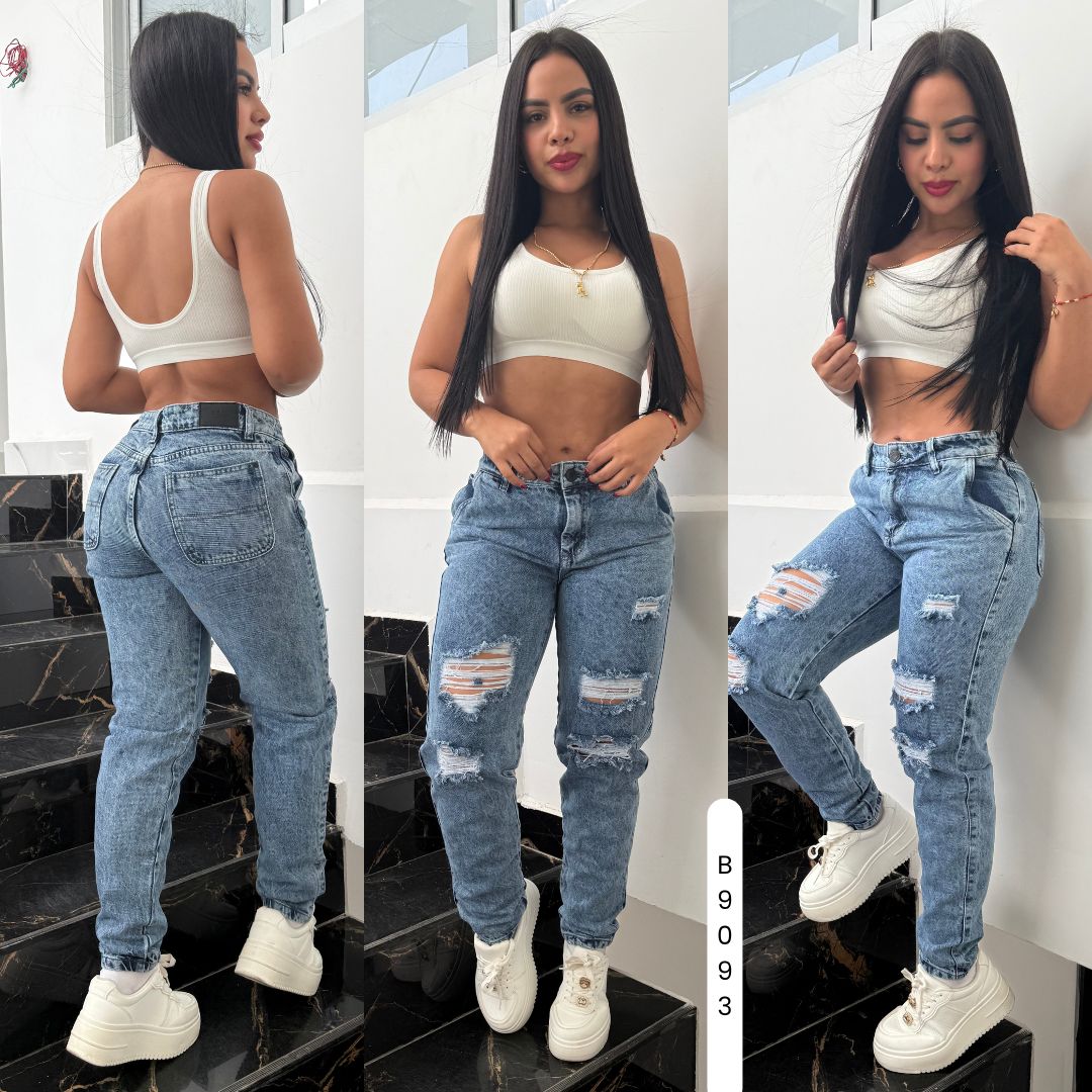JEANS CARGO DAMA  9093