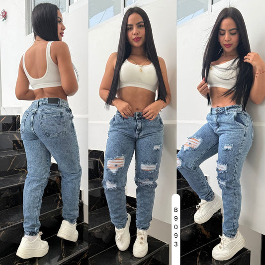 JEANS CARGO DAMA  9093